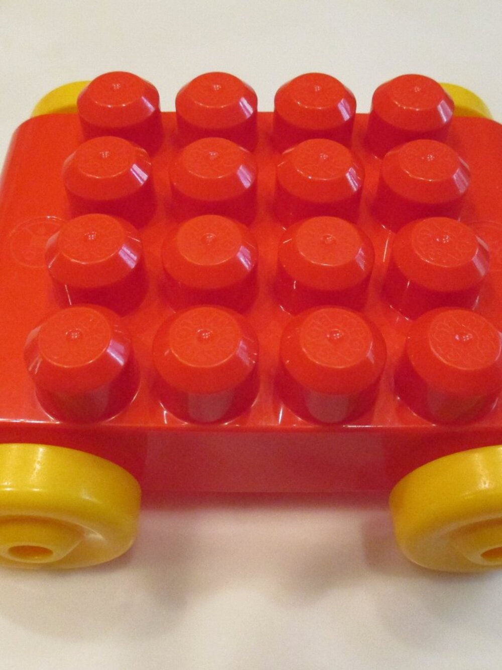 Mega Blocks First Builders Red Base 4x4 with yellow wheels